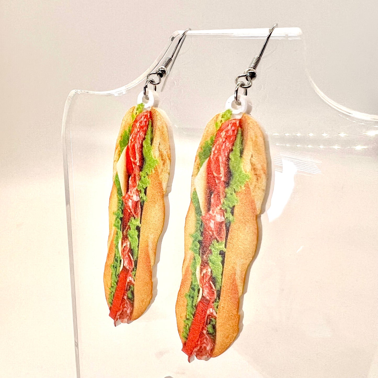 Hoagie Sub Sandwich Earrings