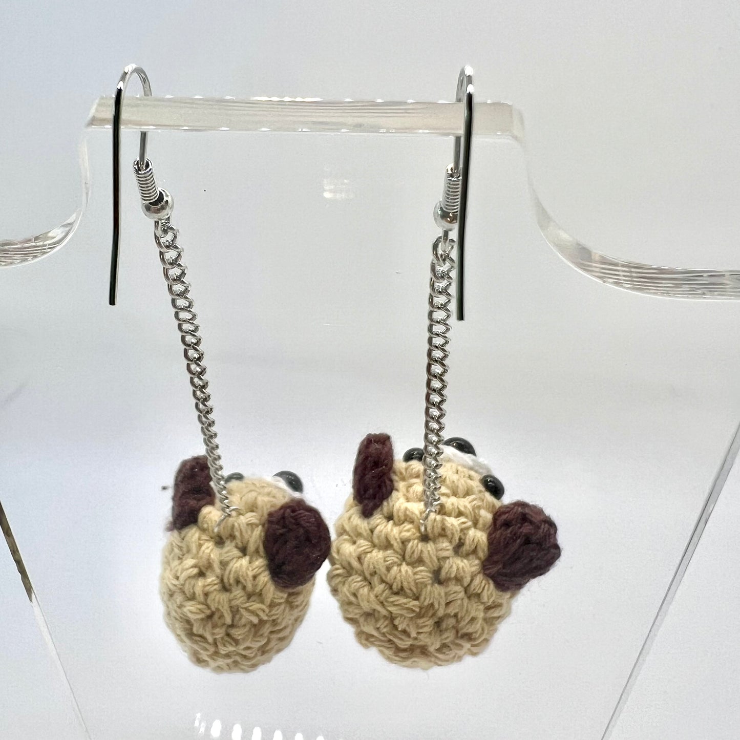 Crochet Dog Earrings