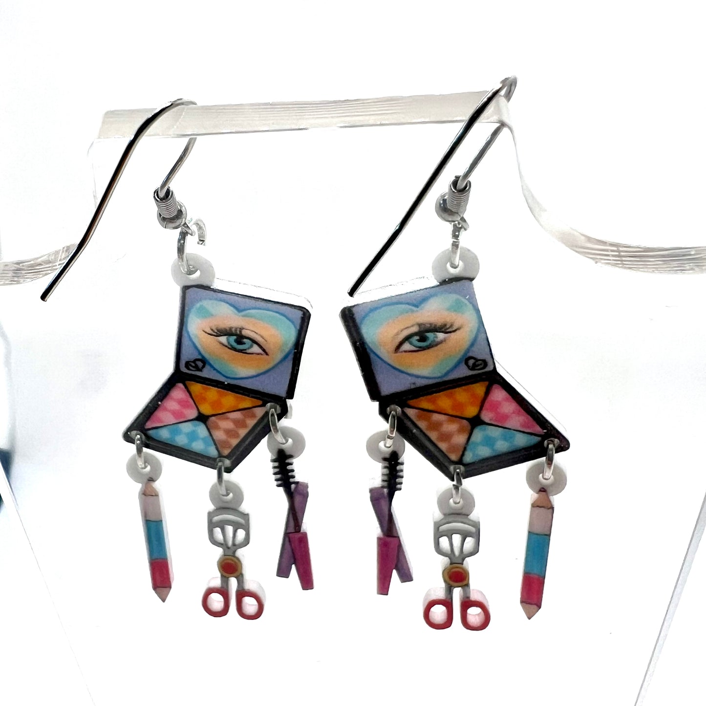 Makeup Compact Earrings