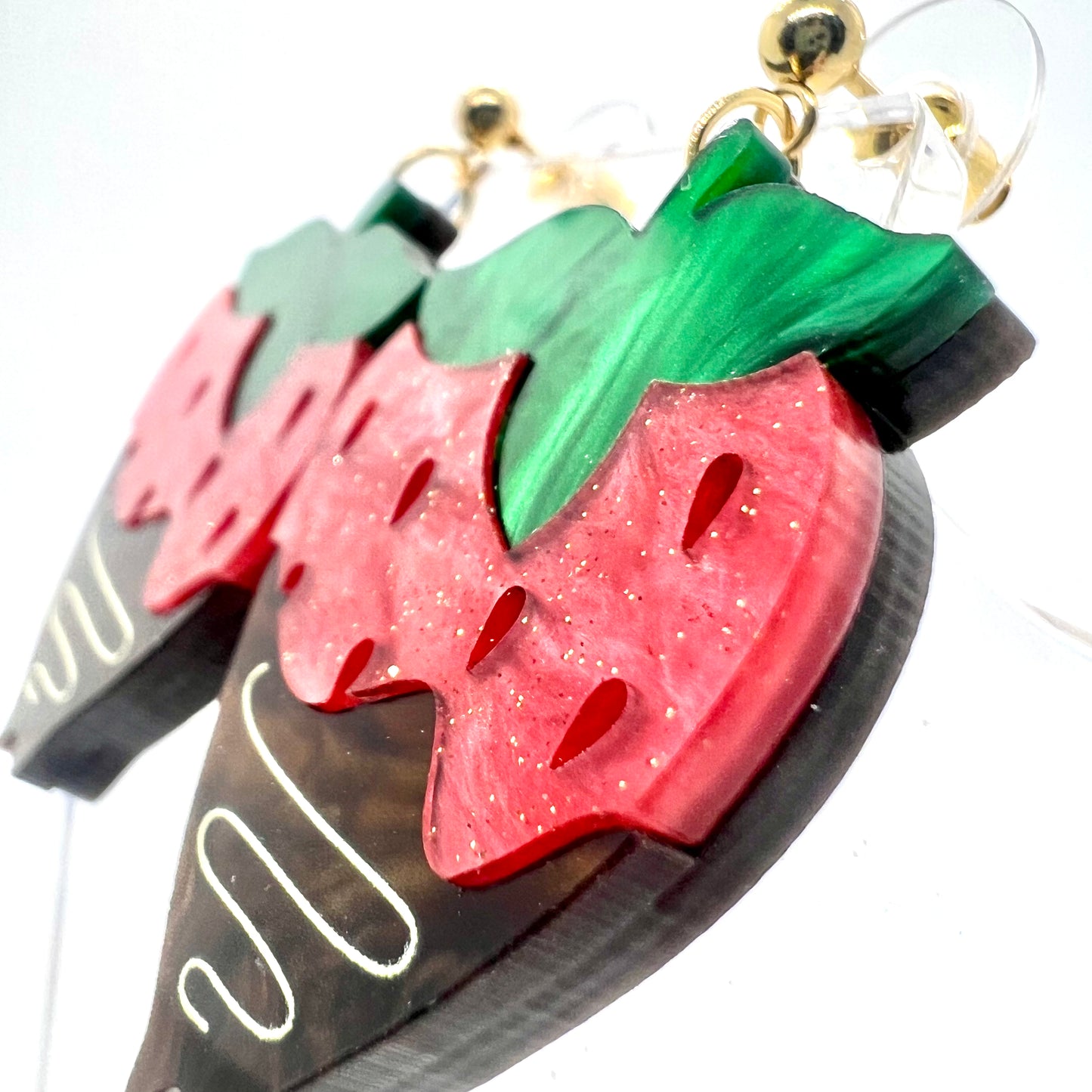 Chocolate Strawberry Earrings