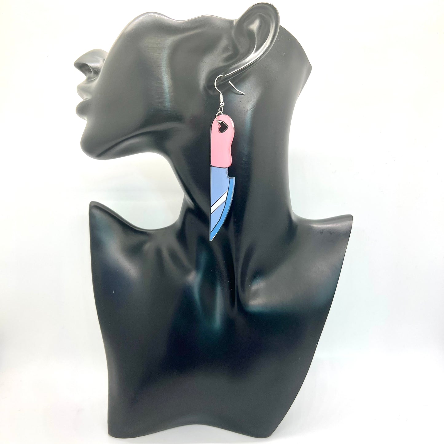 Pink Knife Earrings