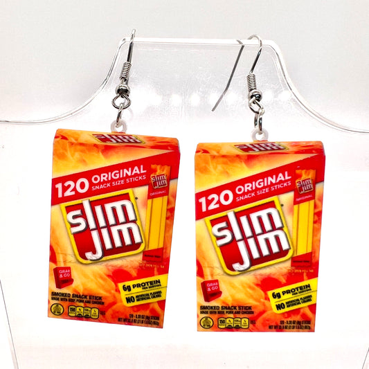 Slim Jim Beef Jerky Earrings