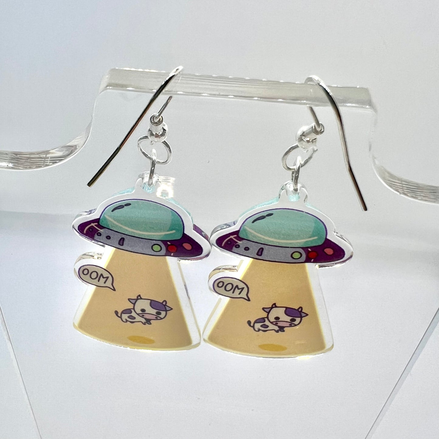 Cow UFO Earrings