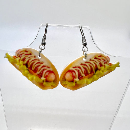 Loaded Hotdog Earrings
