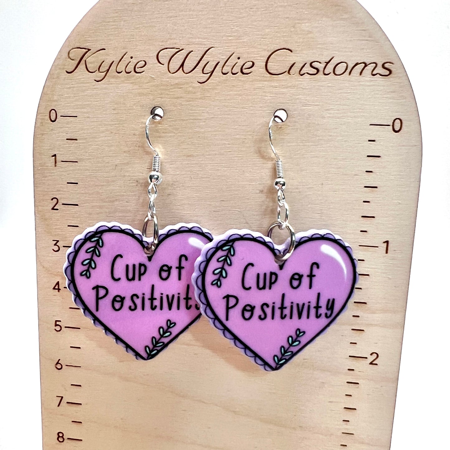Cup Of Positivity Heart Earrings