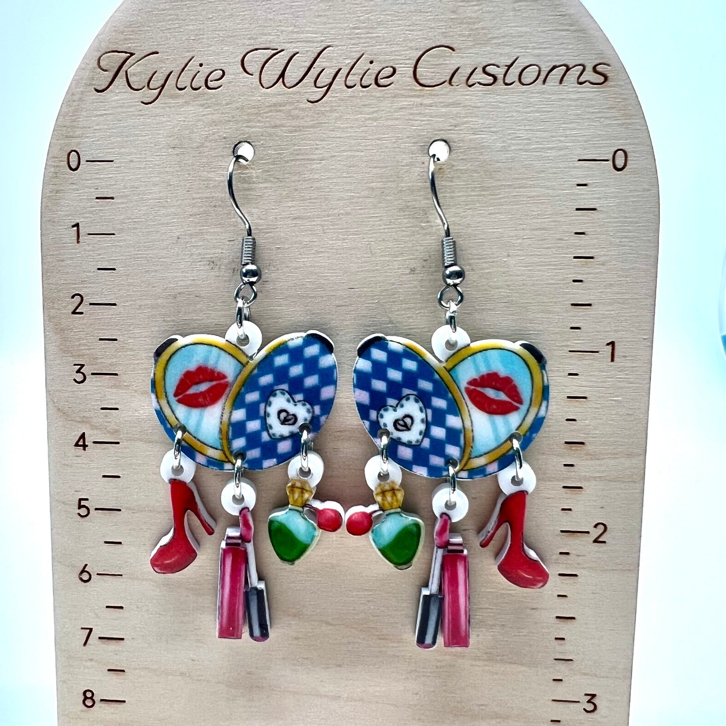 Makeup Compact Earrings