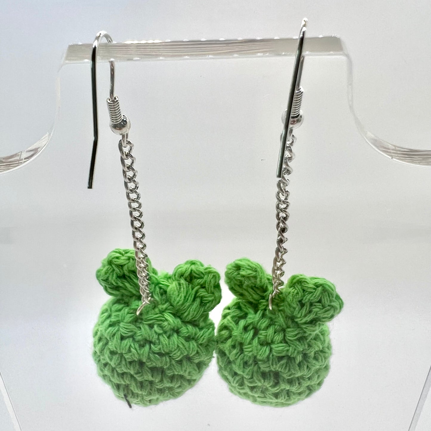 Crochet Frog Earrings