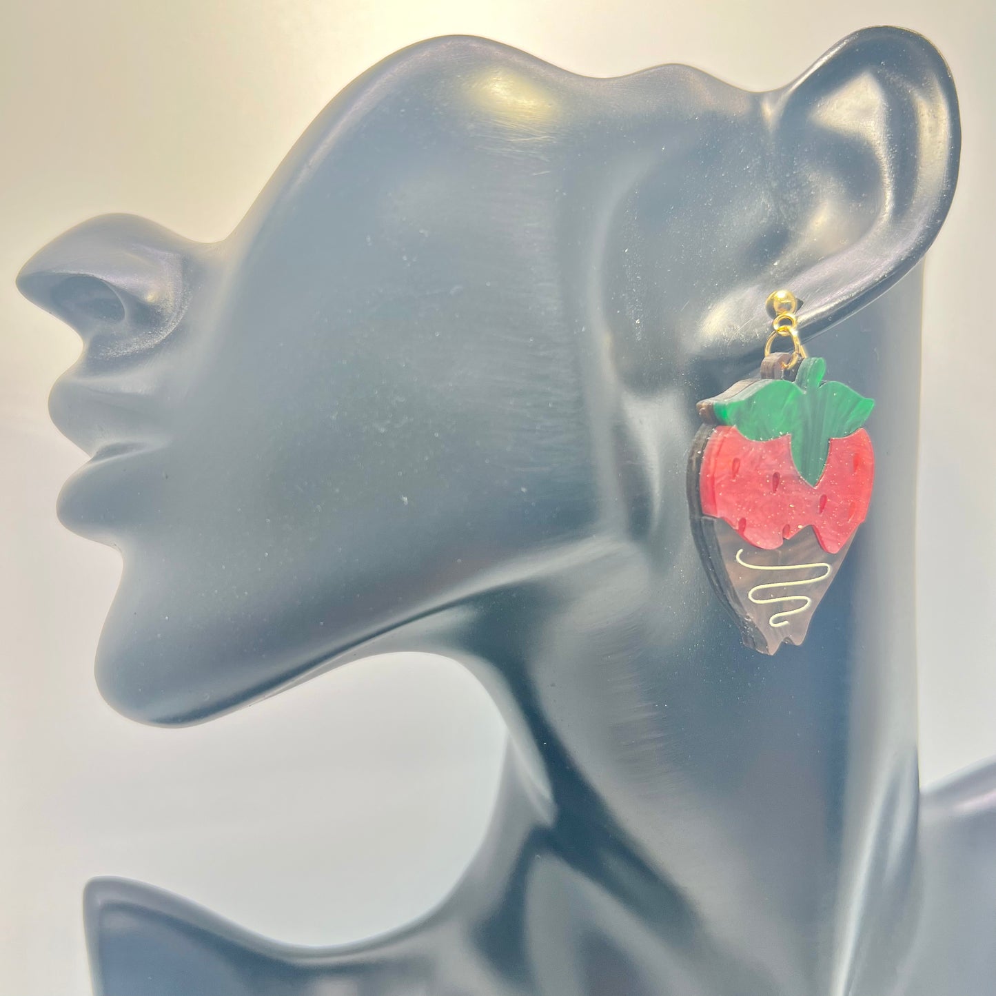 Chocolate Strawberry Earrings