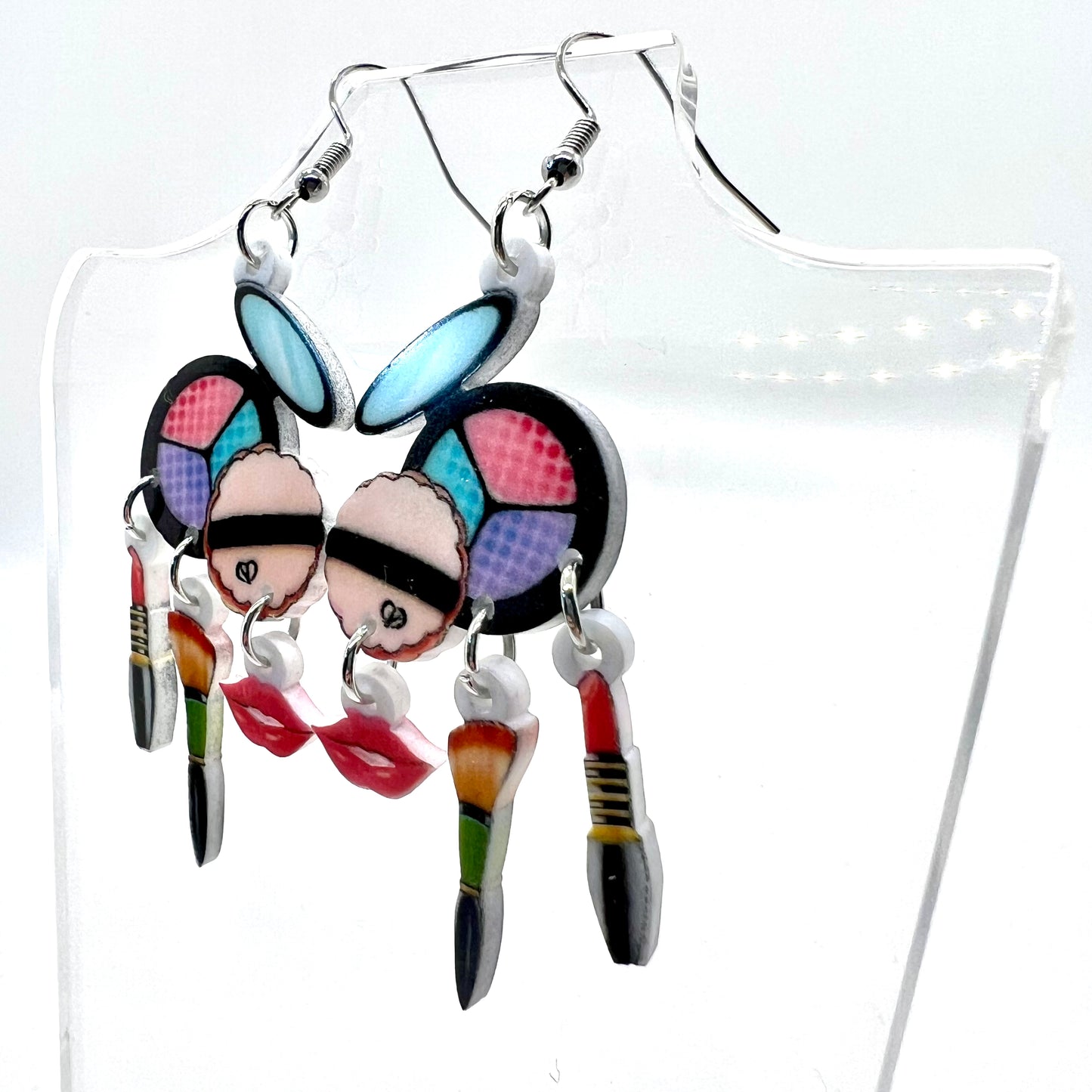 Makeup Compact Earrings