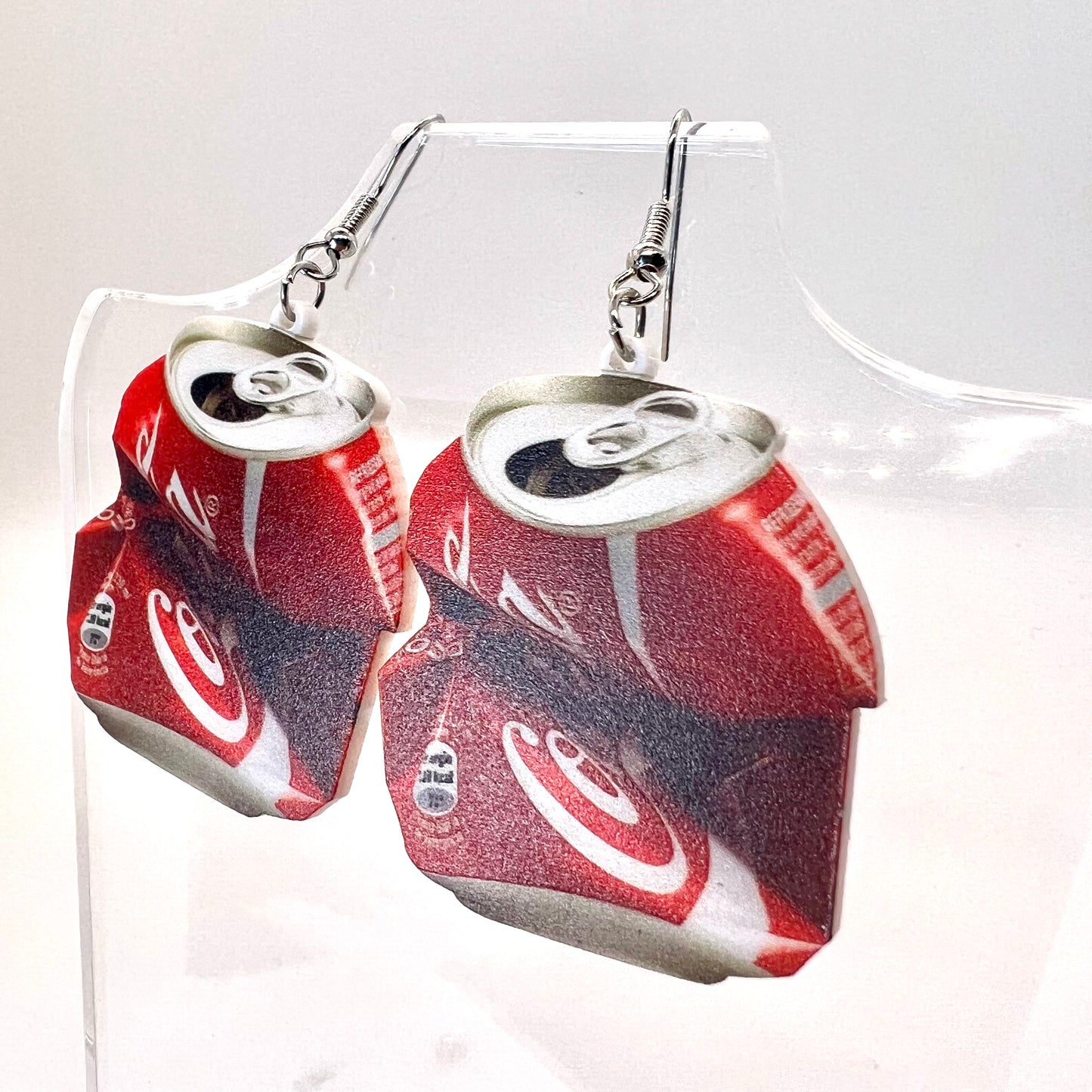 Crushed Coke Can Earrings