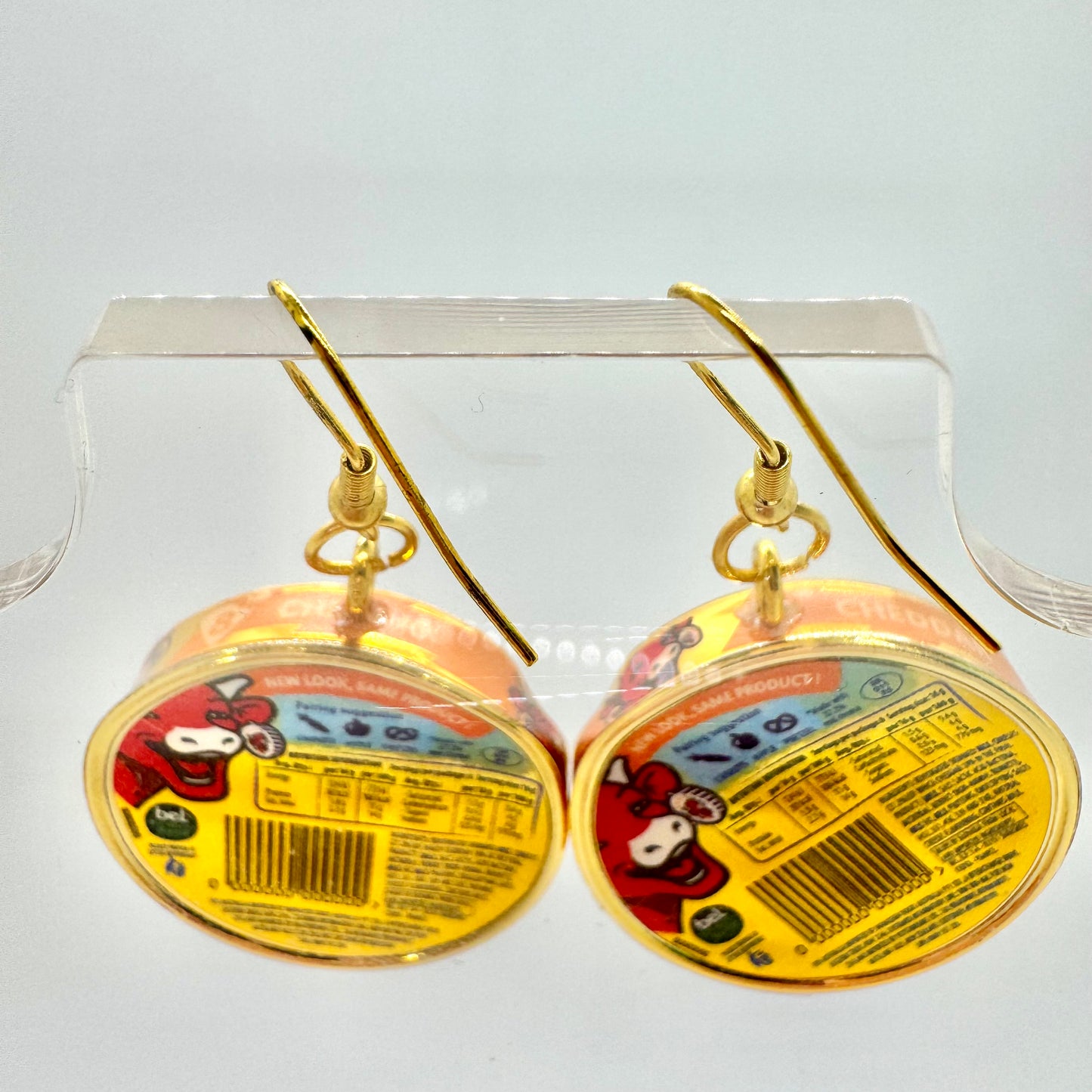 Gold Laughing Cow Earrings