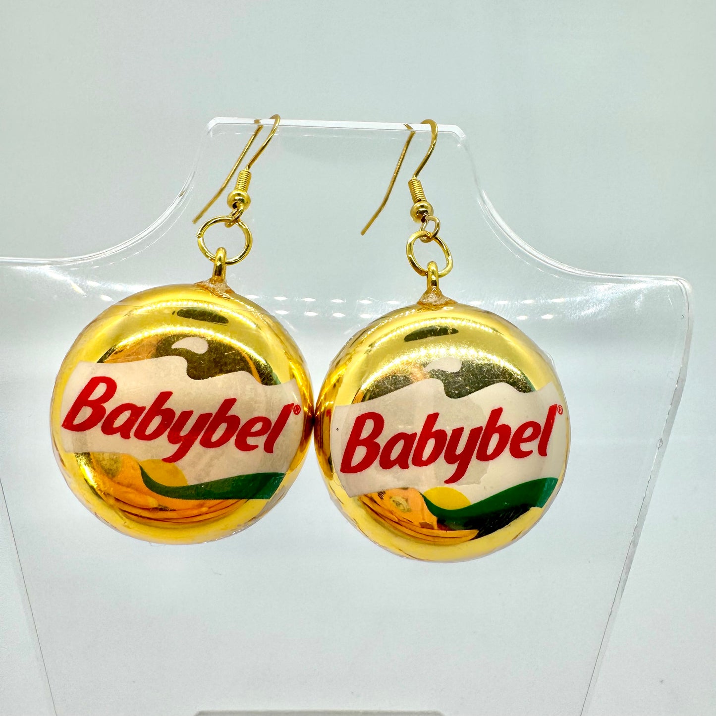 Gold Babybel Cheese Earrings