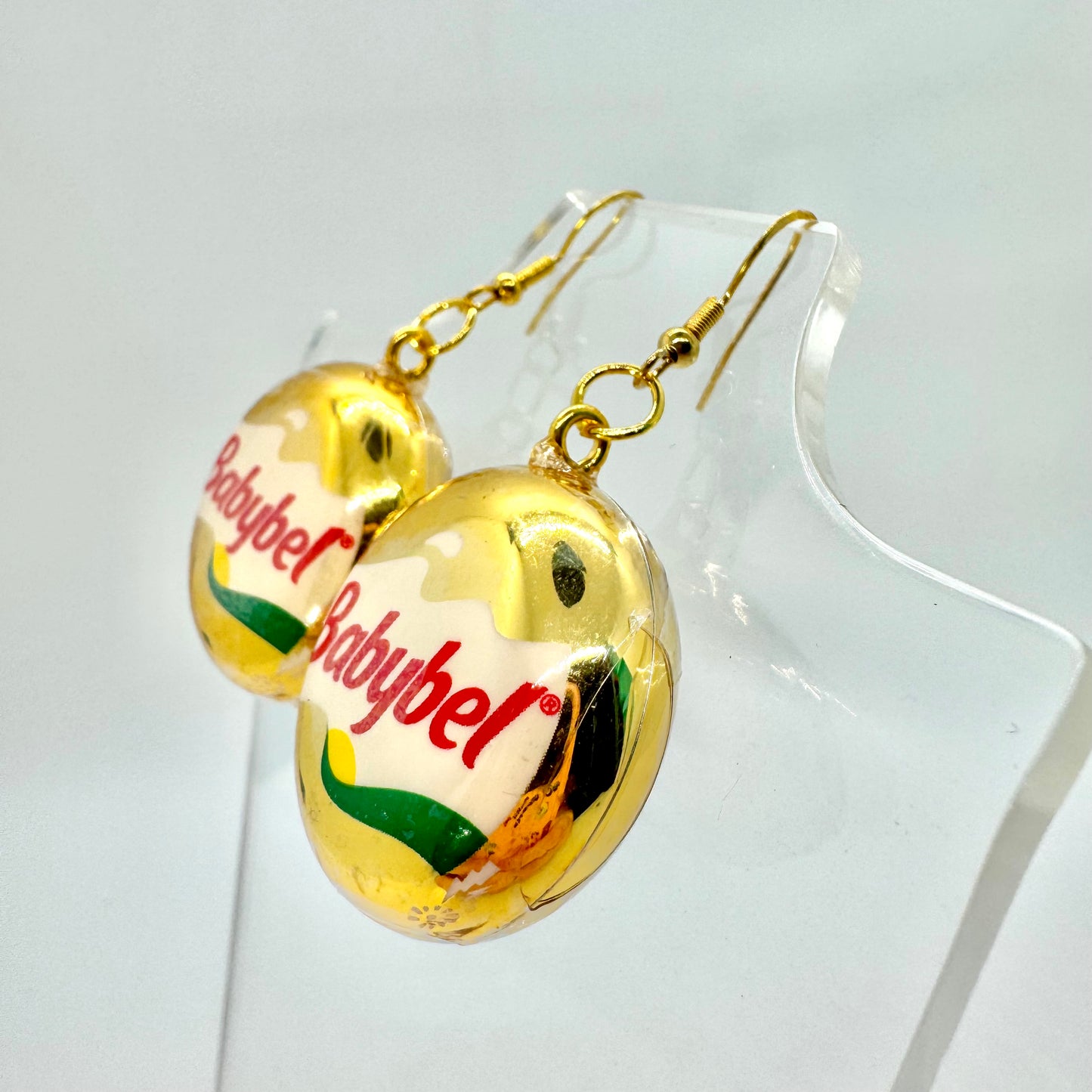 Gold Babybel Cheese Earrings