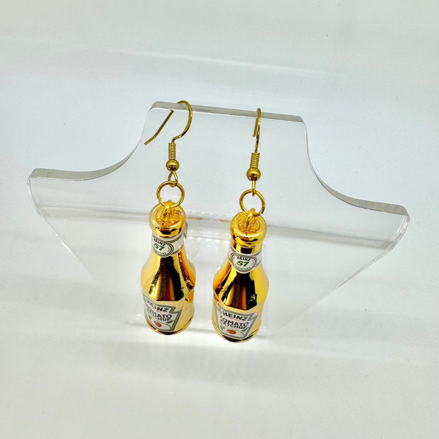 Gold Ketchup Earrings