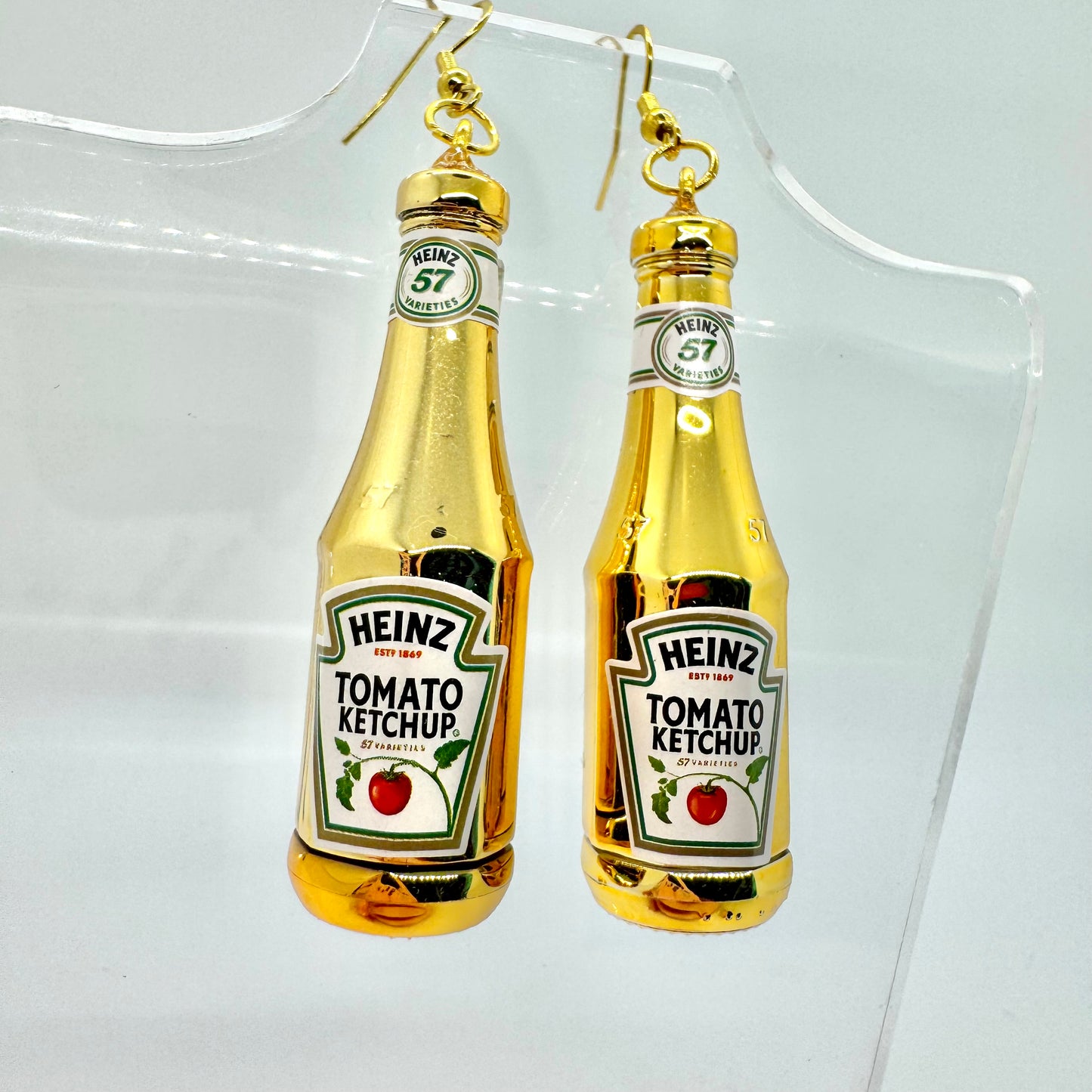 Gold Ketchup Earrings