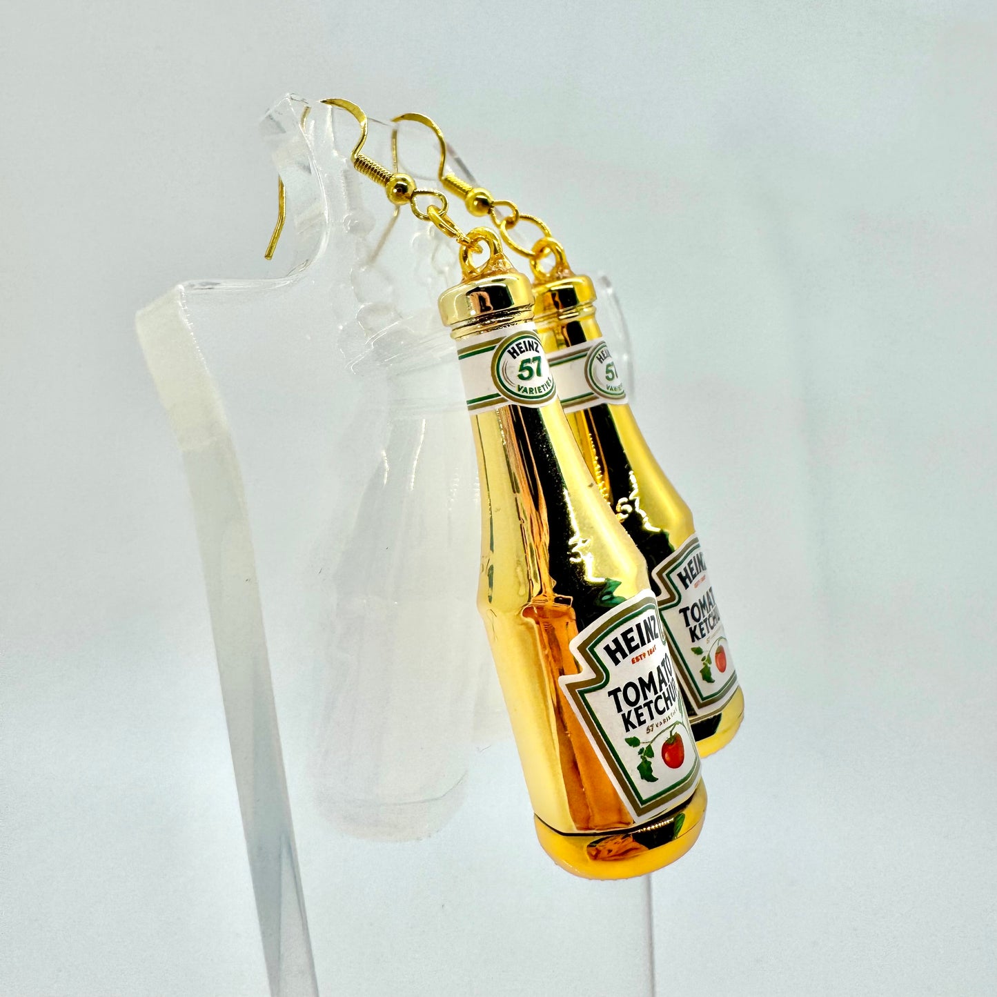 Gold Ketchup Earrings