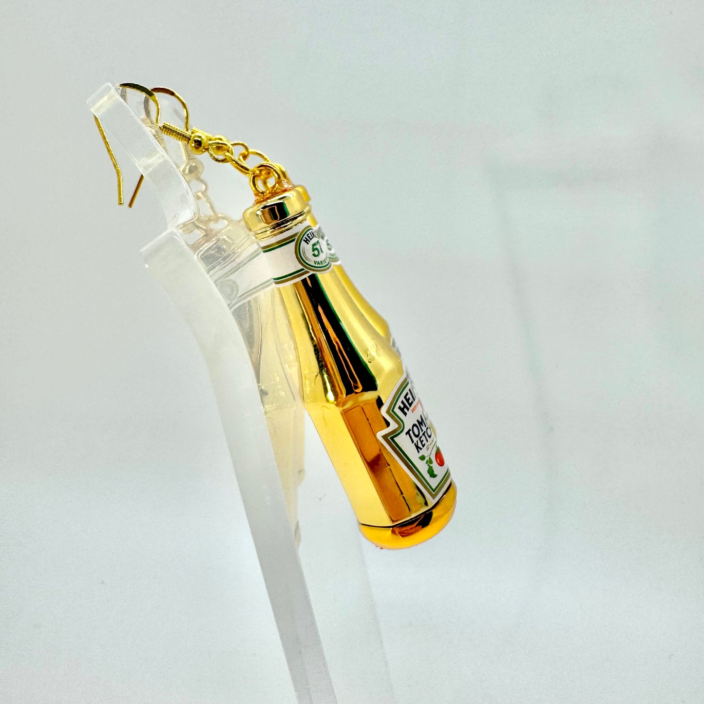Gold Ketchup Earrings