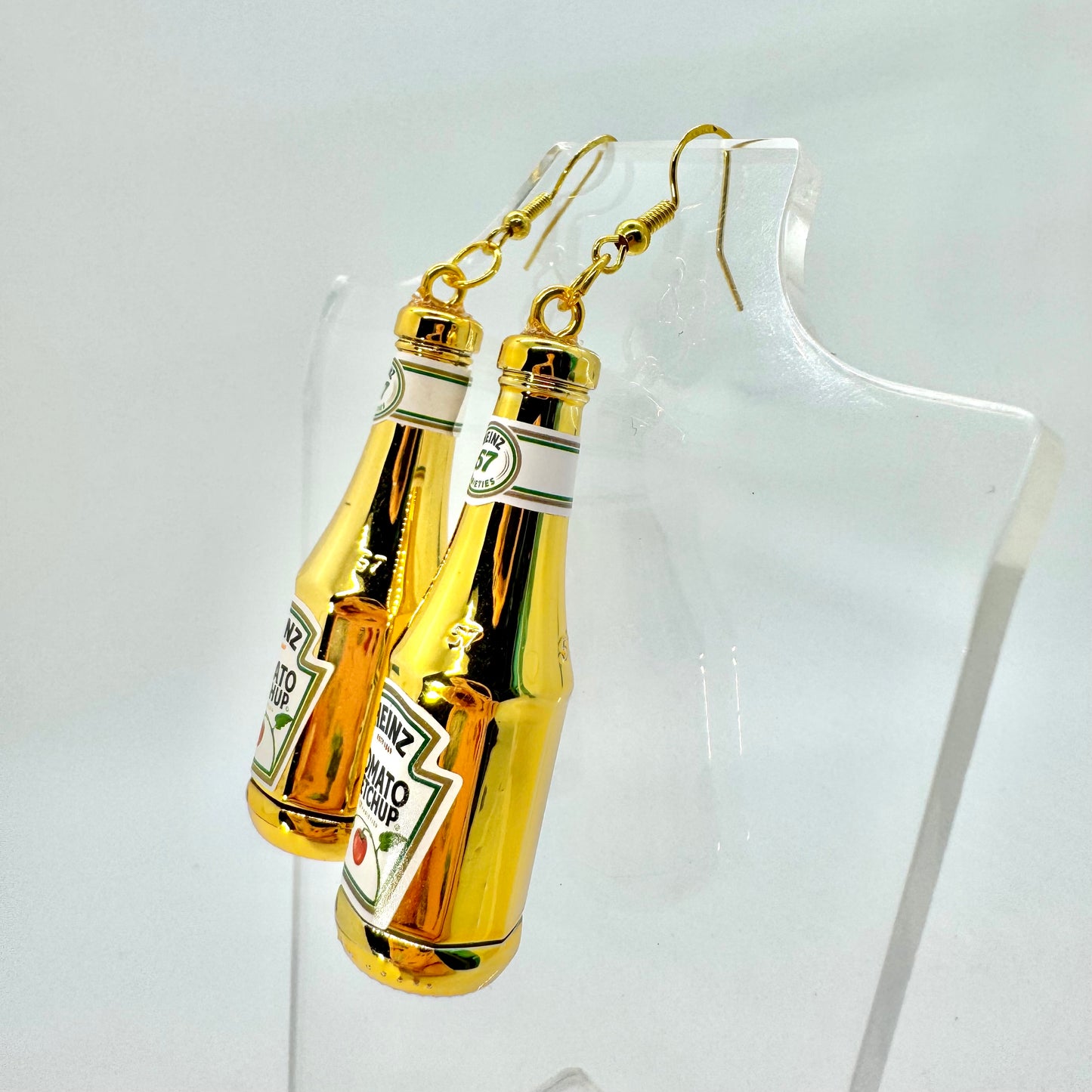 Gold Ketchup Earrings
