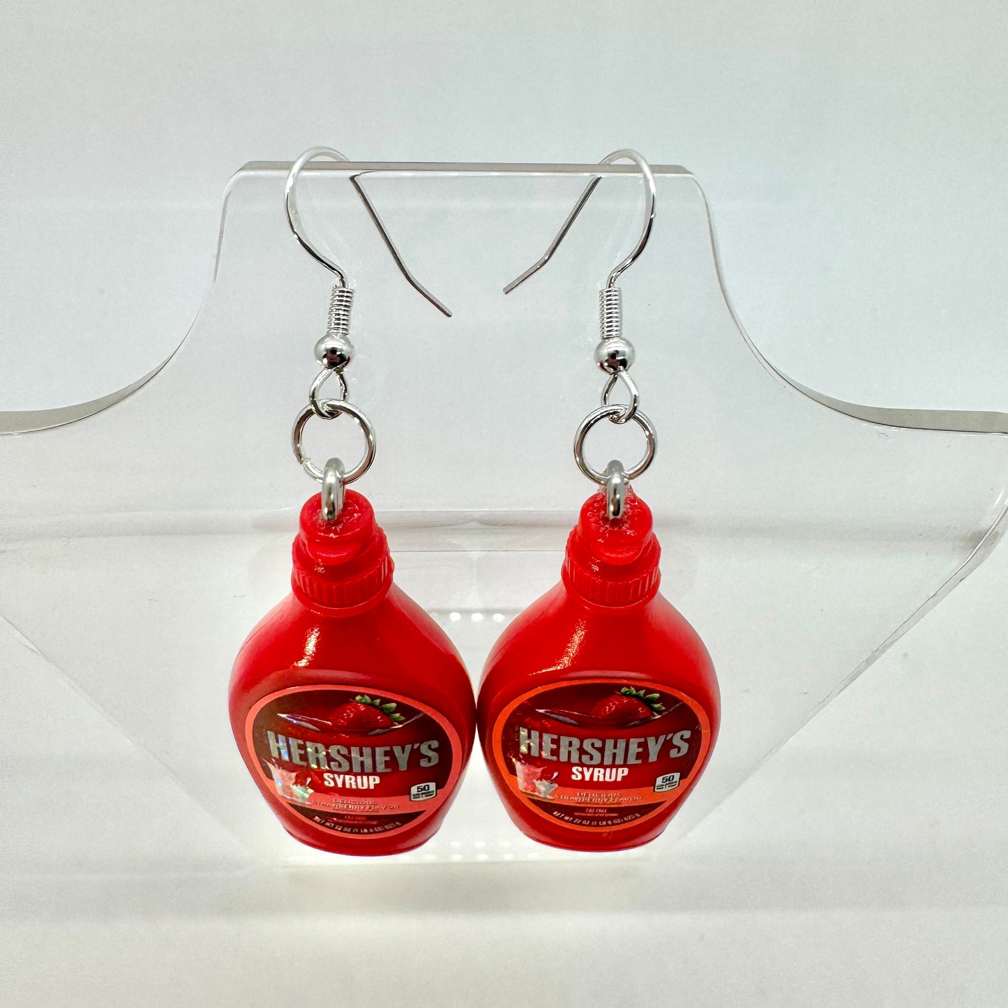 Hershey Strawberry Syrup Earrings