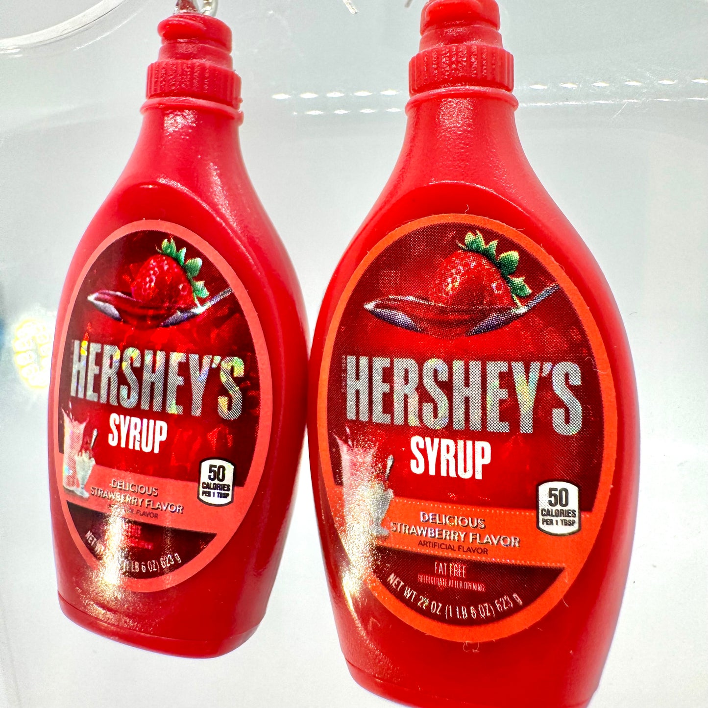 Hershey Strawberry Syrup Earrings