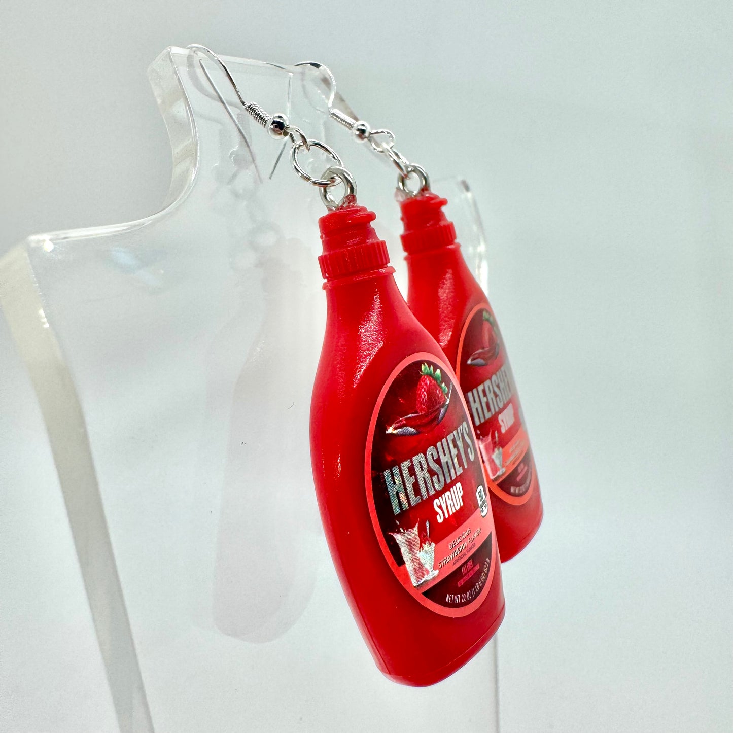 Hershey Strawberry Syrup Earrings