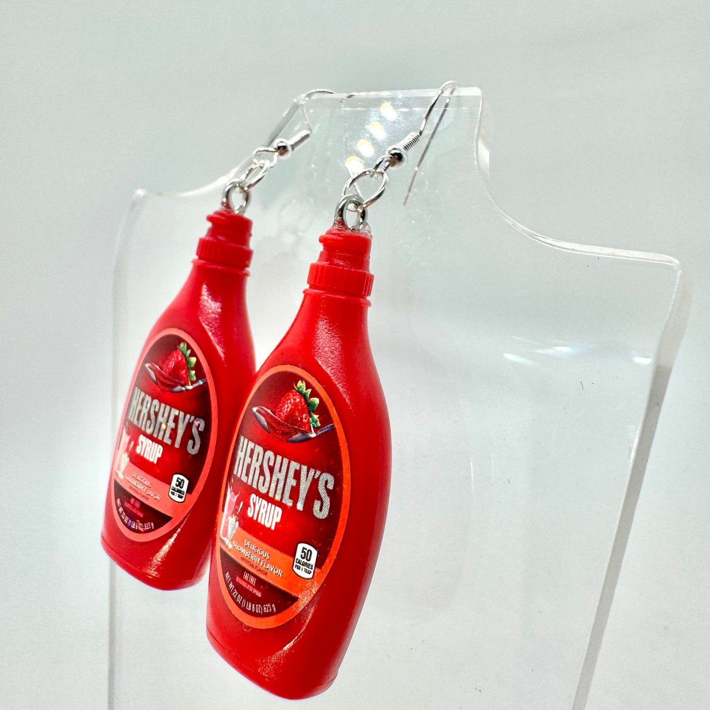 Hershey Strawberry Syrup Earrings