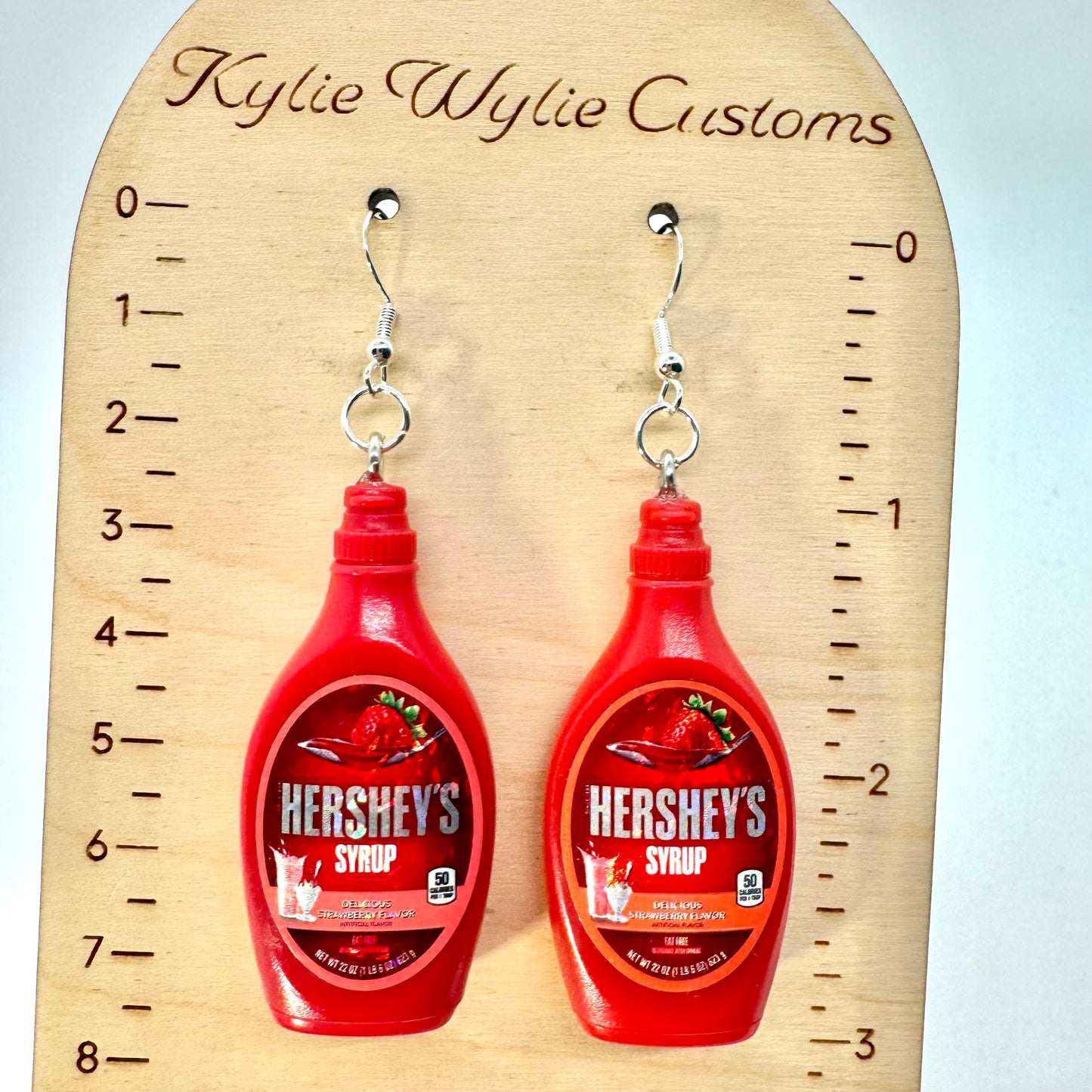 Hershey Strawberry Syrup Earrings