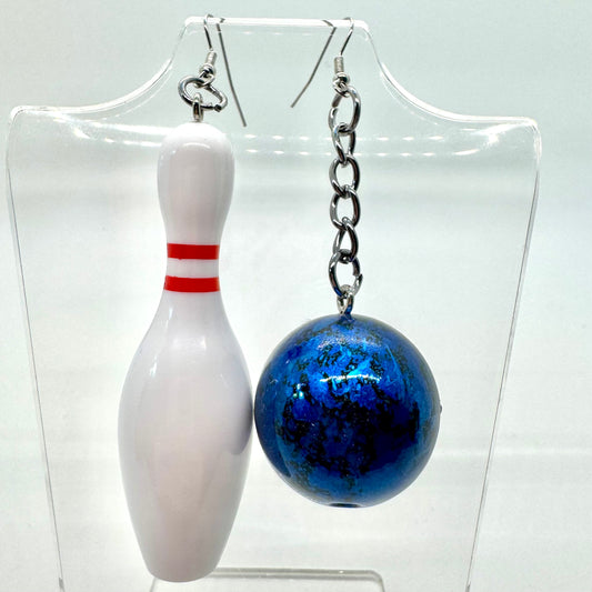 Bowling Pin & Balls Earrings