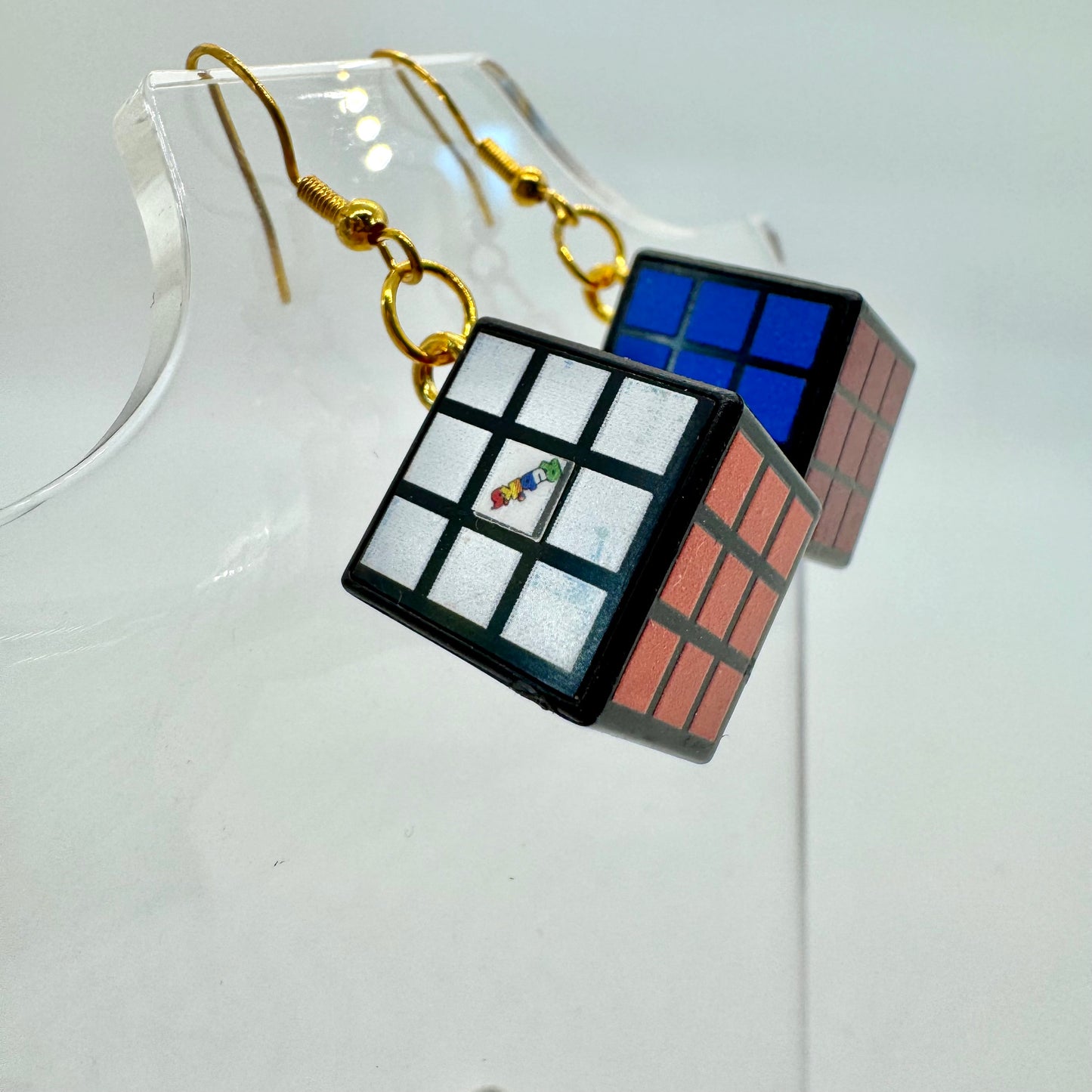 Solved Game Cube Earrings
