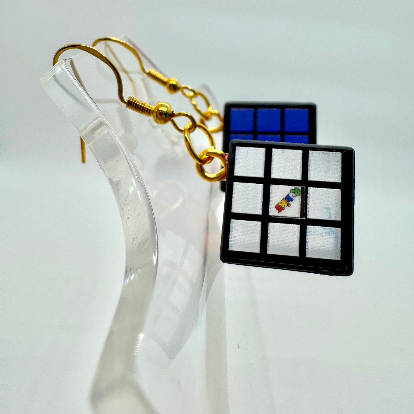 Solved Game Cube Earrings
