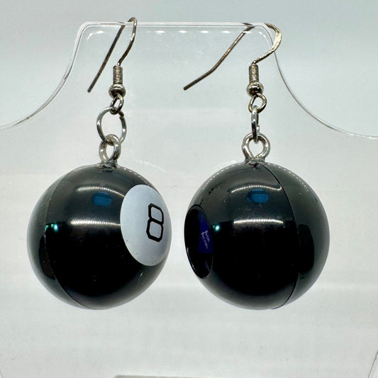 Magic 8 Ball Earrings