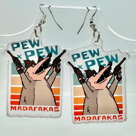 Pew Pew Possum Earrings
