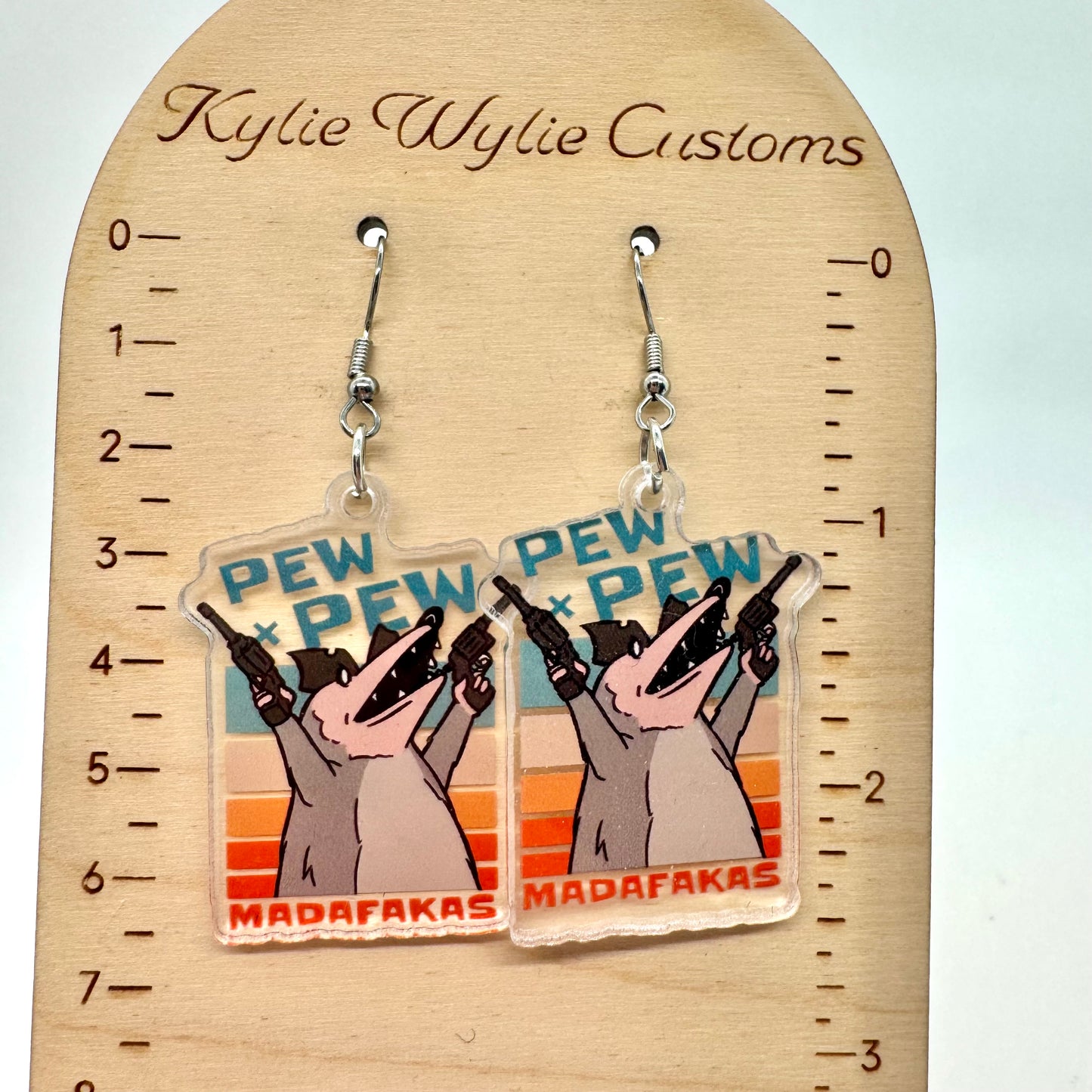 Pew Pew Possum Earrings