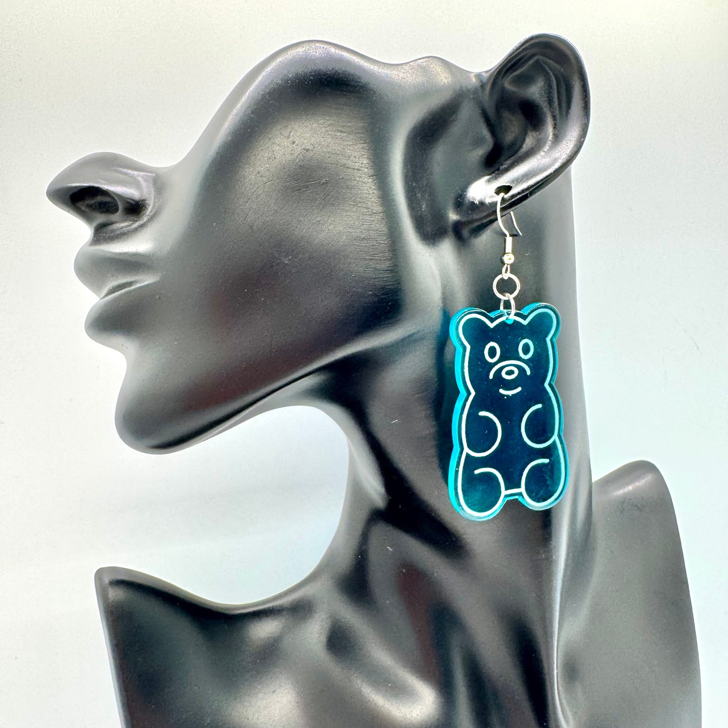 Blue Gummy Bear Earring
