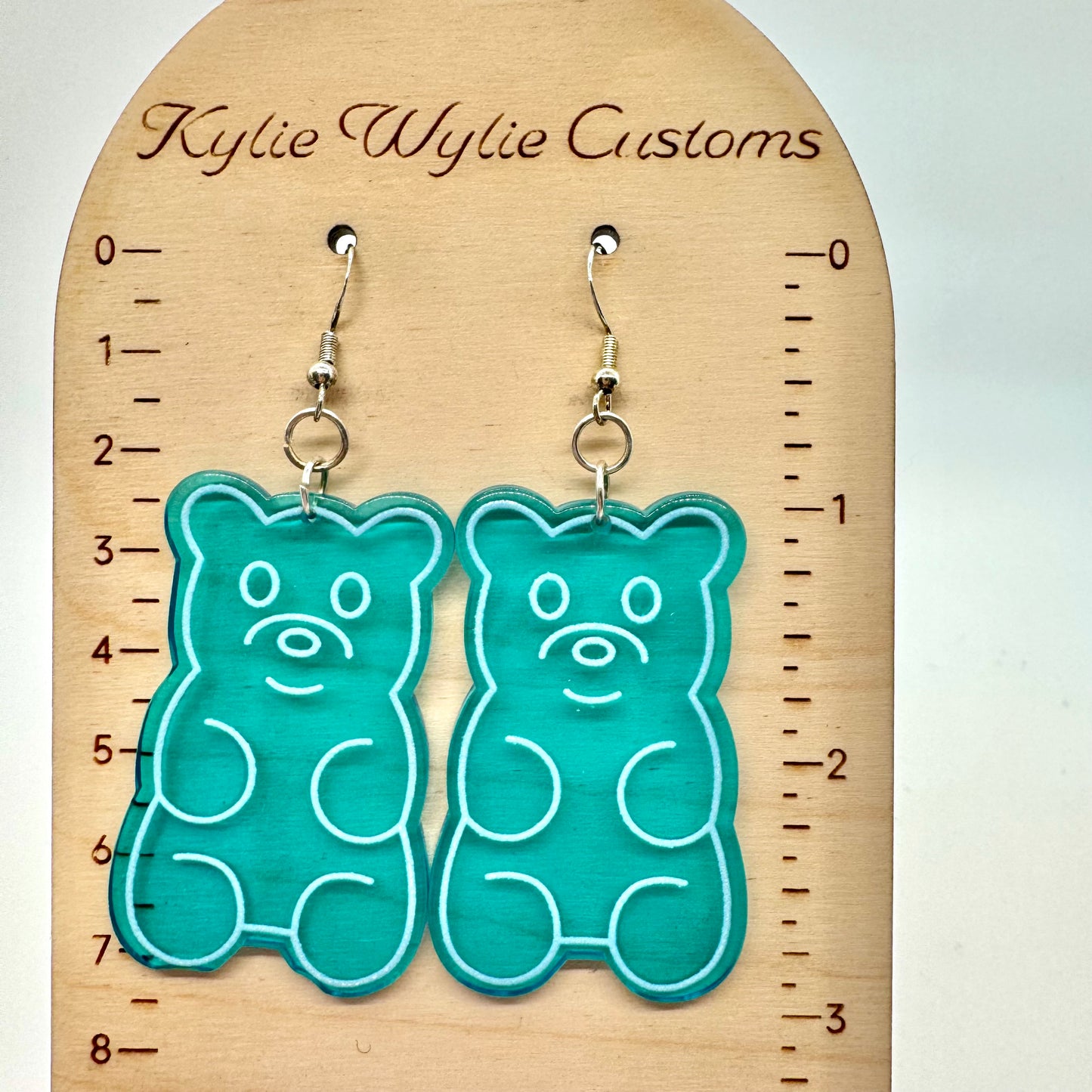 Blue Gummy Bear Earring