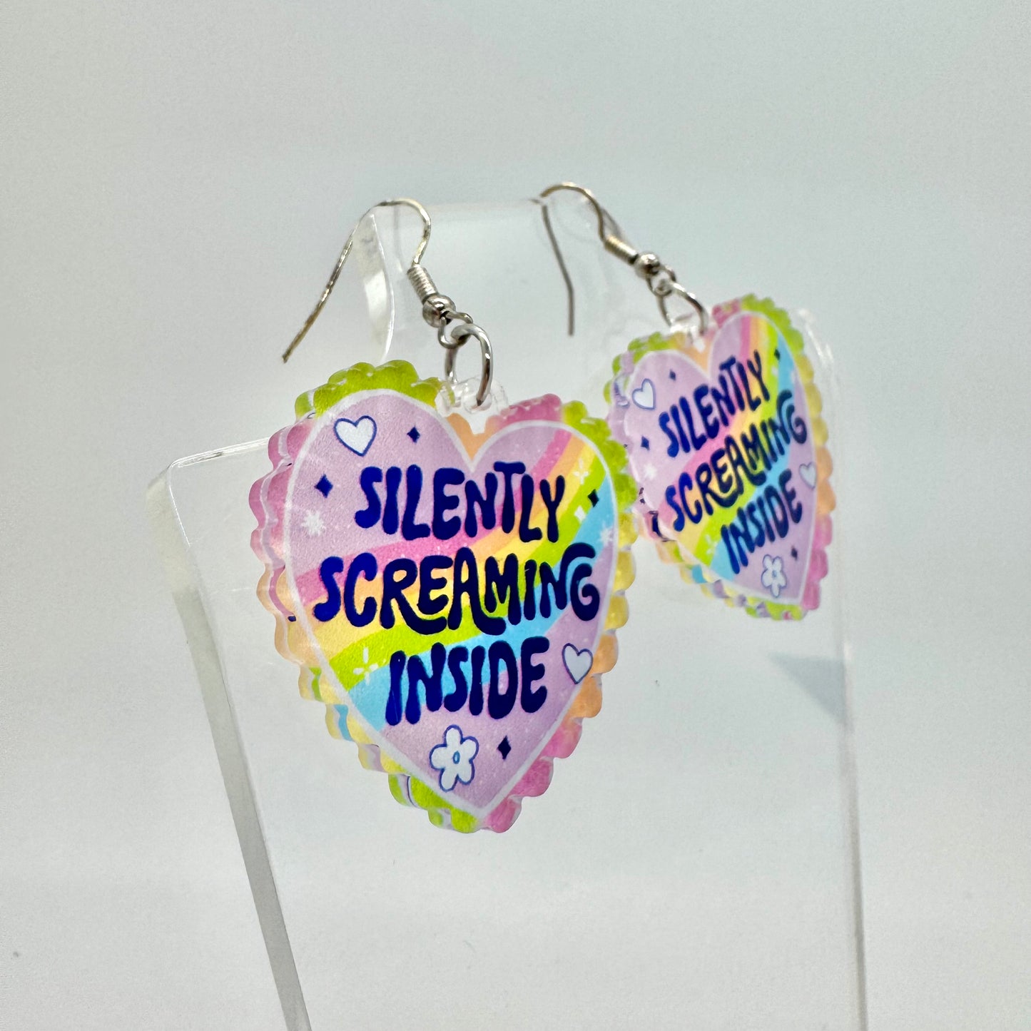 Silently Screaming Inside Earrings