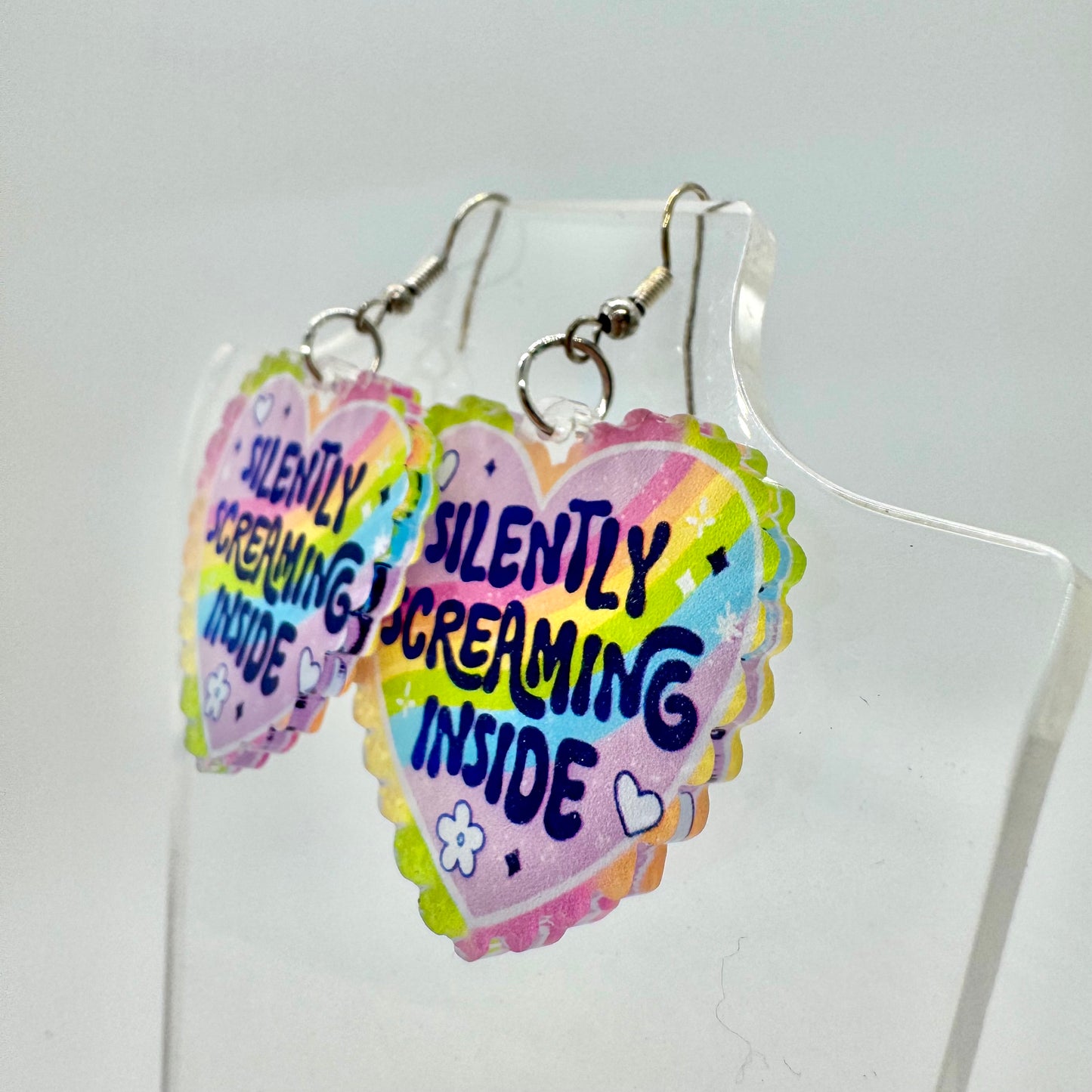 Silently Screaming Inside Earrings