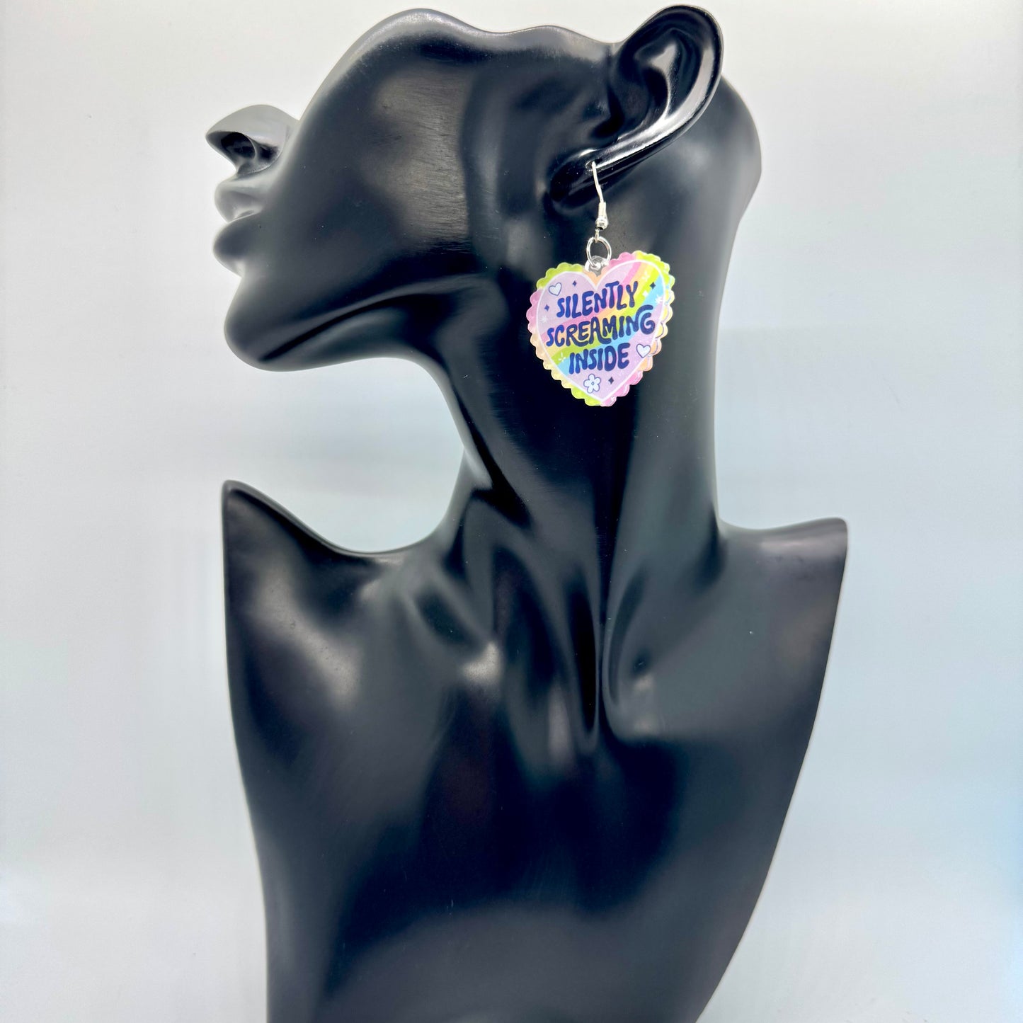 Silently Screaming Inside Earrings