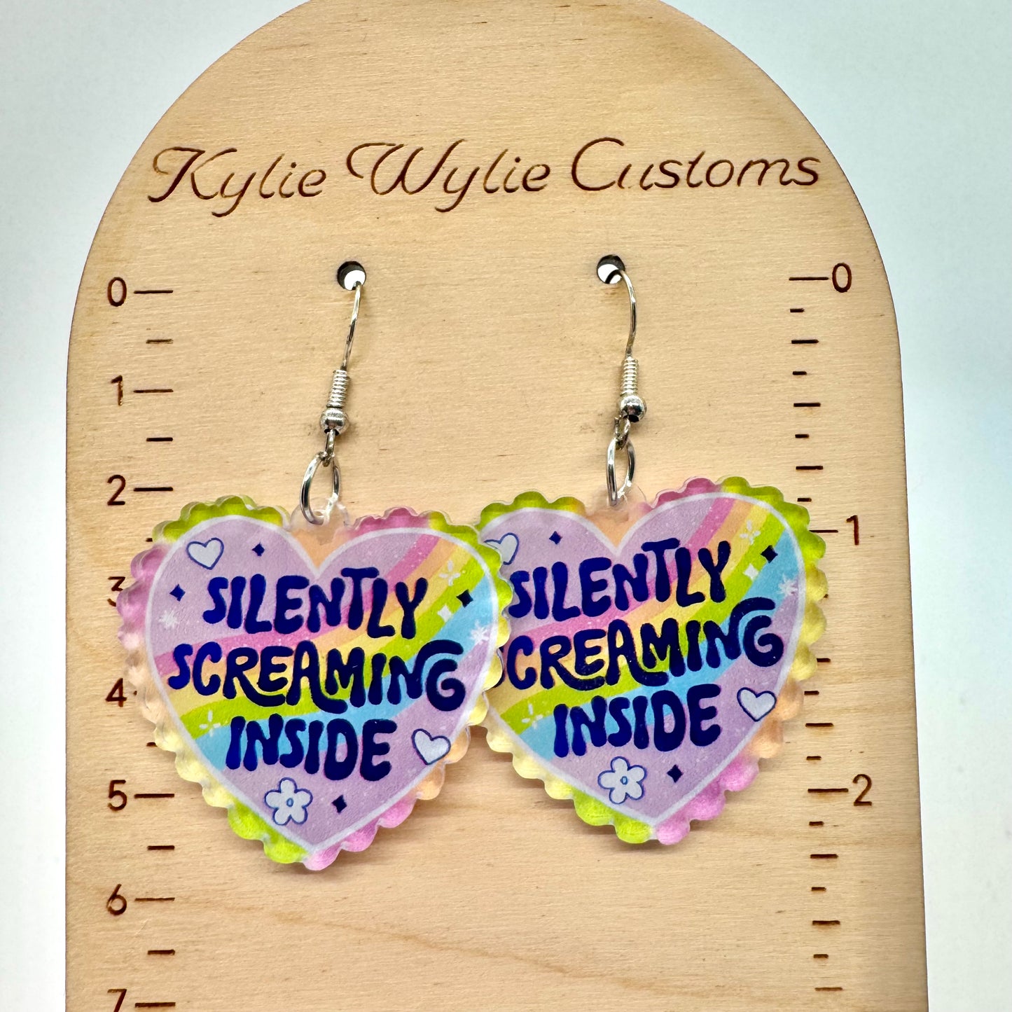Silently Screaming Inside Earrings