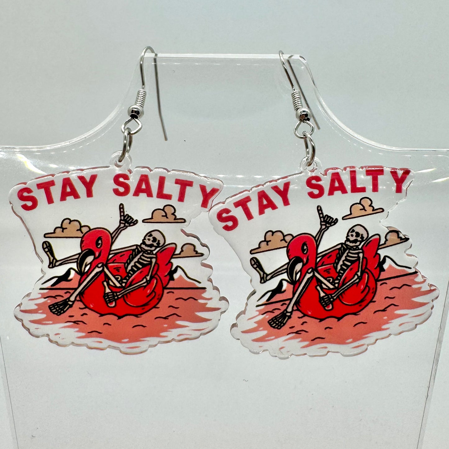 Stay Salty Skeleton Earrings
