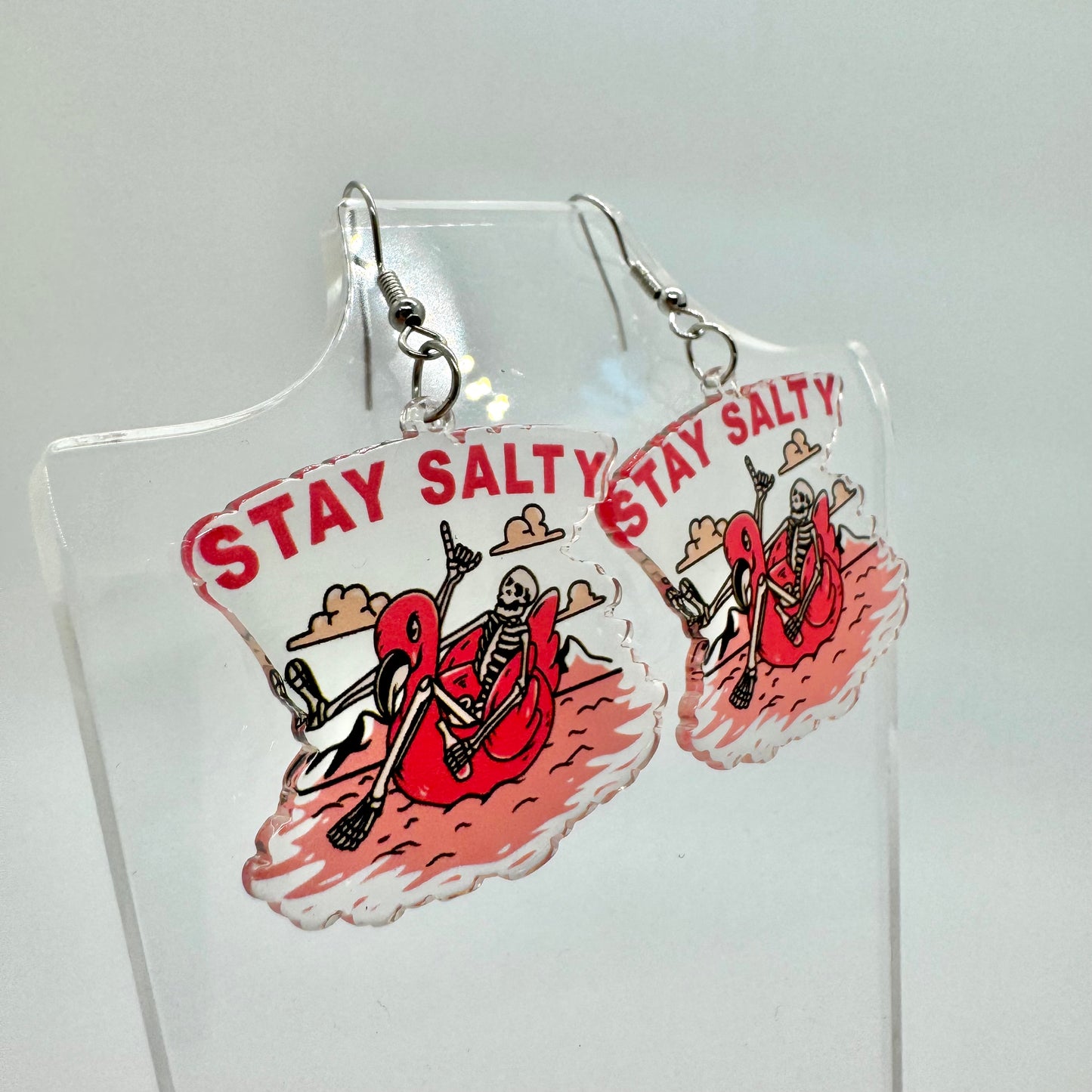 Stay Salty Skeleton Earrings