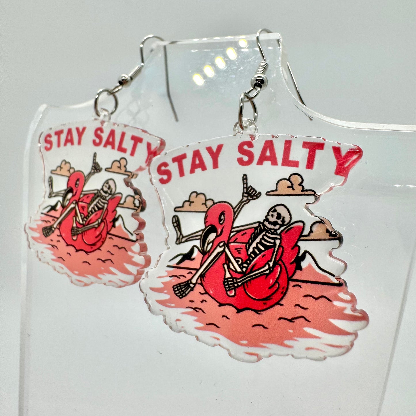 Stay Salty Skeleton Earrings