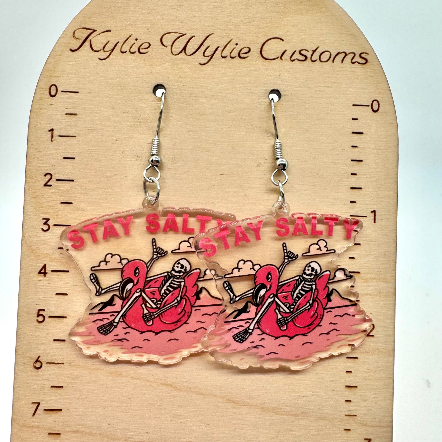 Stay Salty Skeleton Earrings