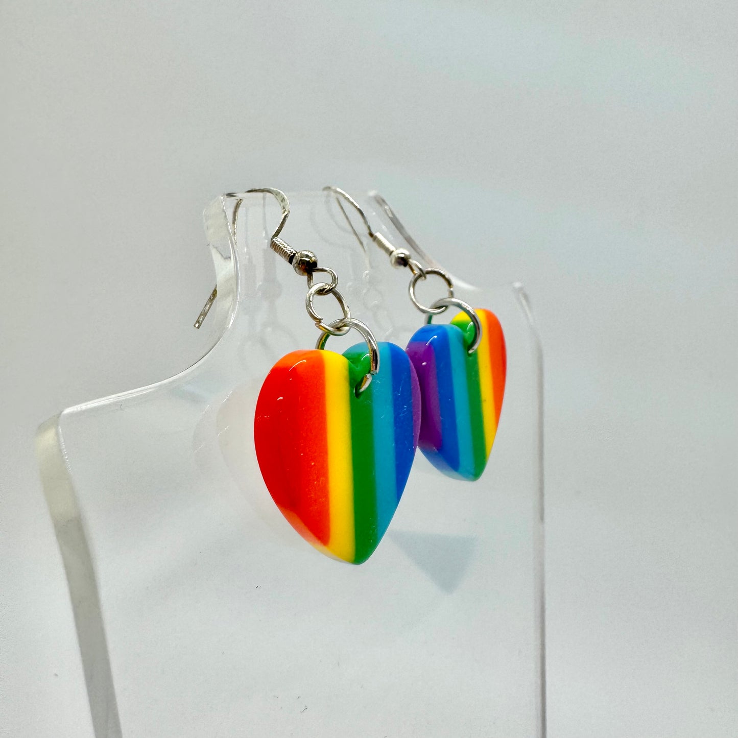 Rainbow Heart Earrings