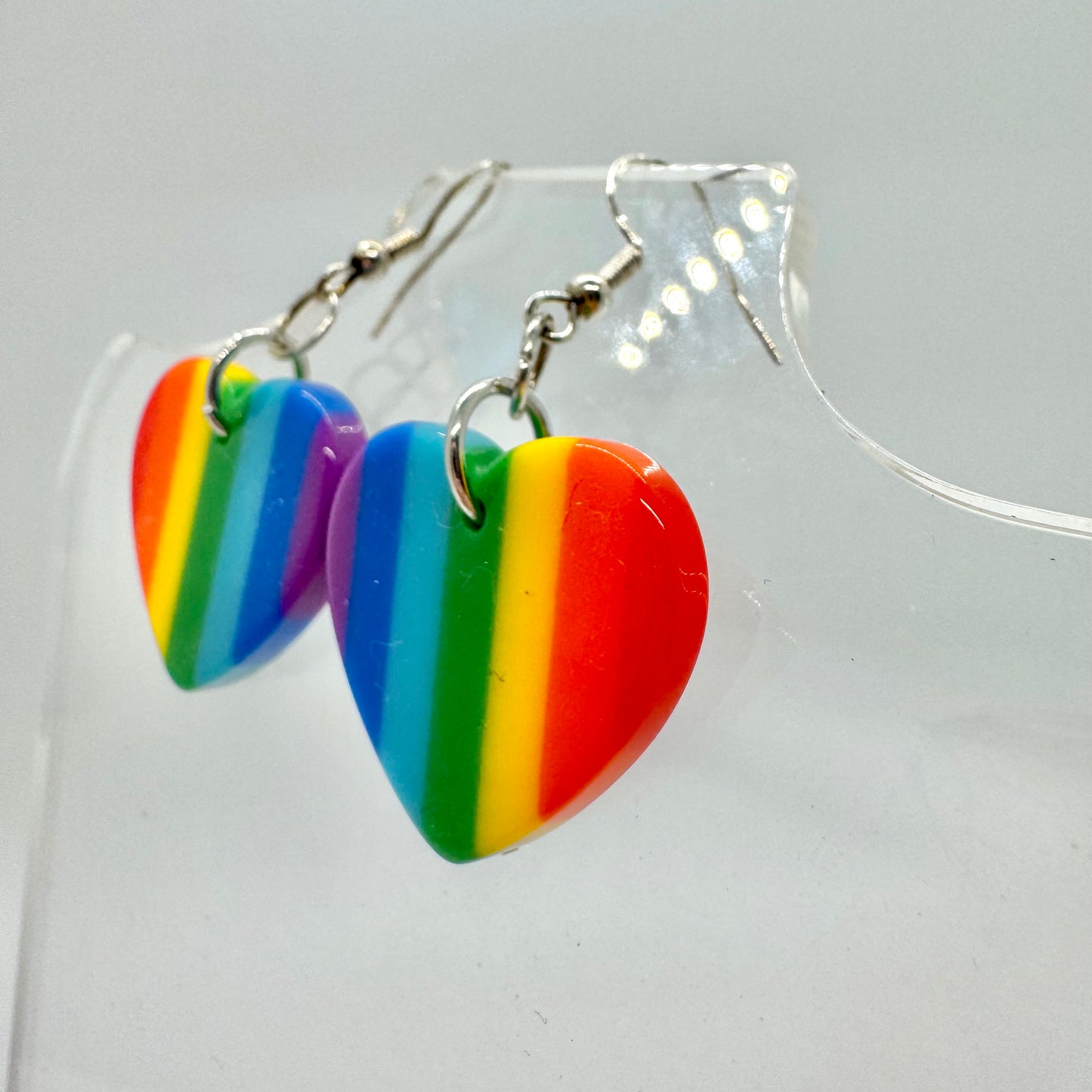 Rainbow Heart Earrings