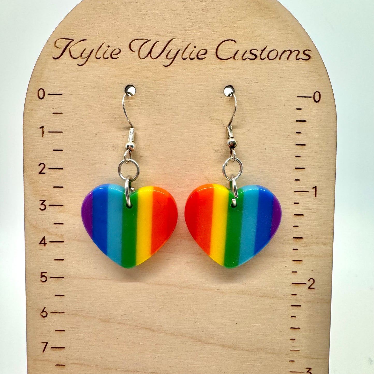 Rainbow Heart Earrings