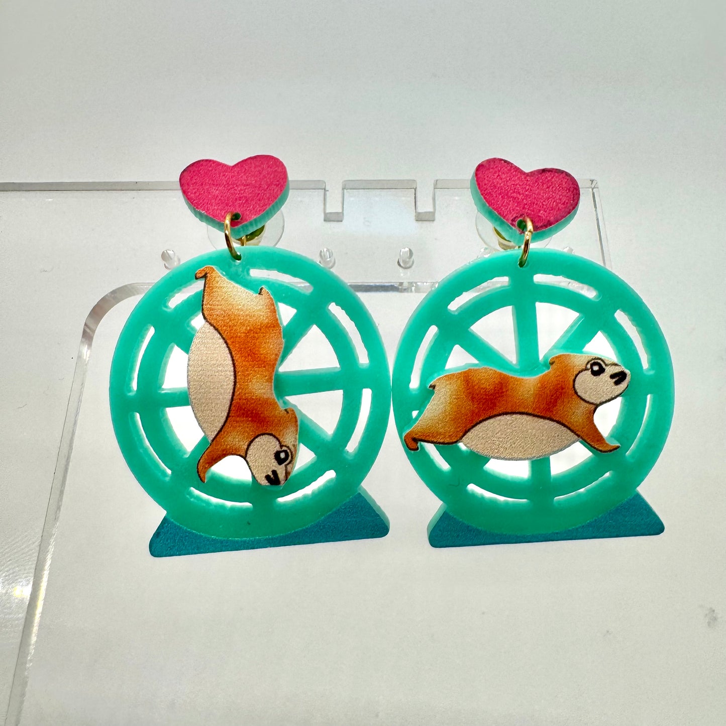 Hamster Wheel Earring