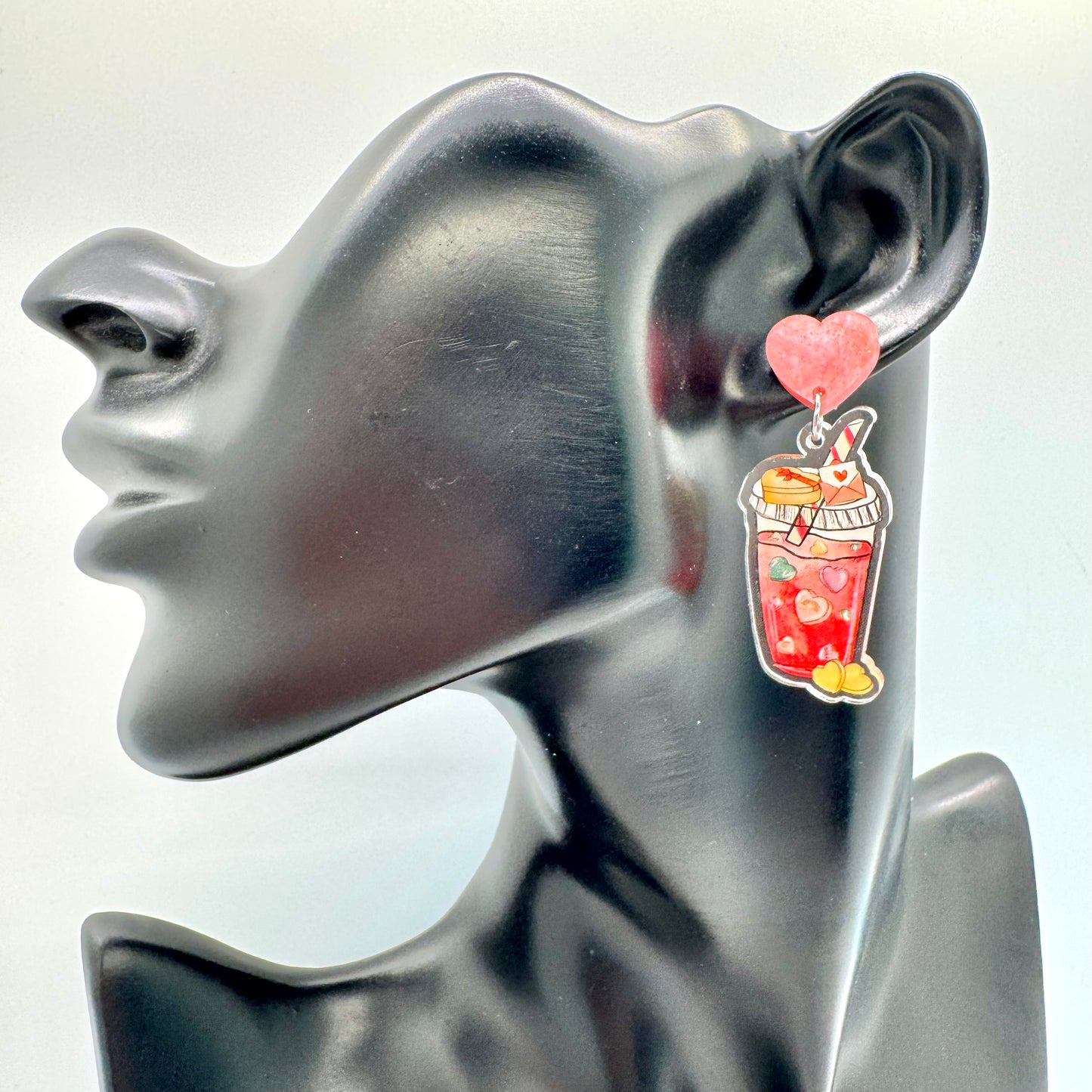 Valentine’s Hearts Drink Earrings
