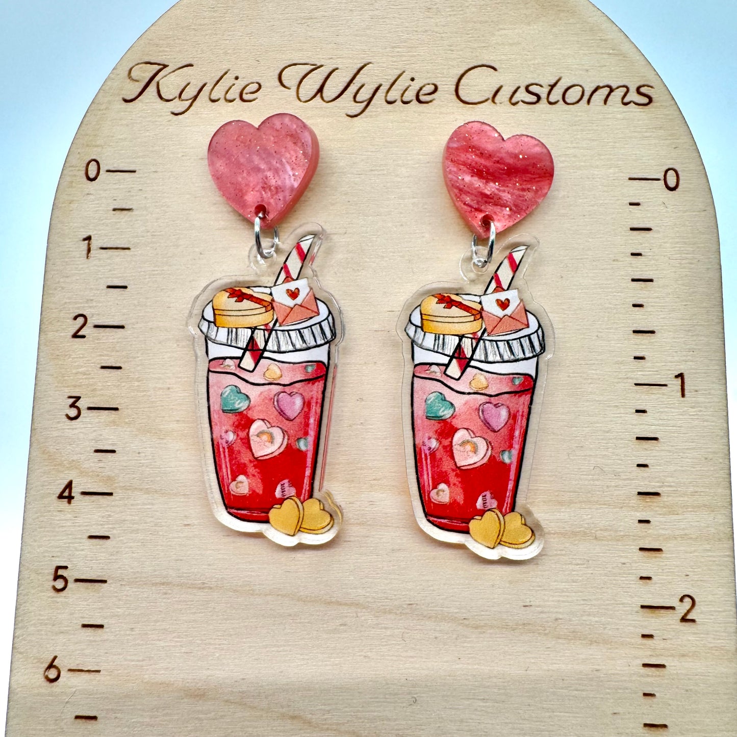 Valentine’s Hearts Drink Earrings