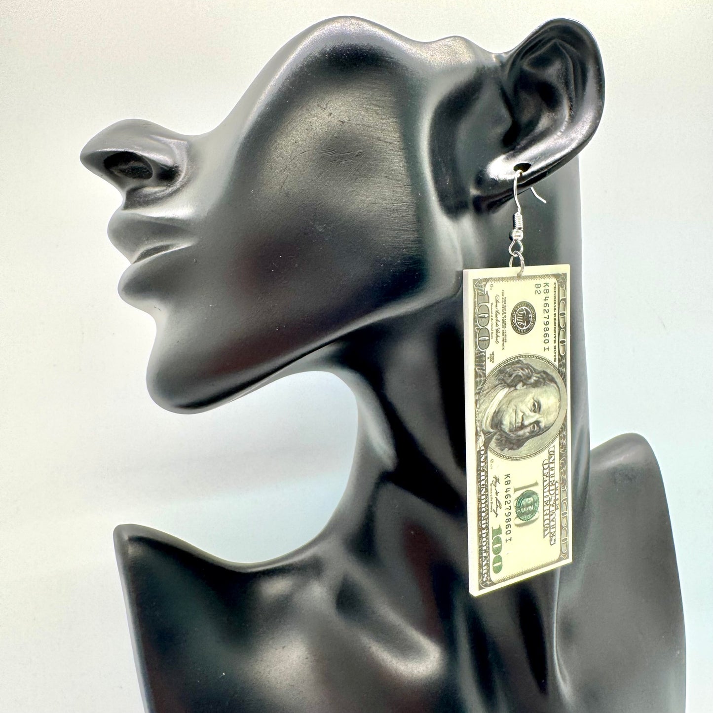 Large Dollar Bill Earrings